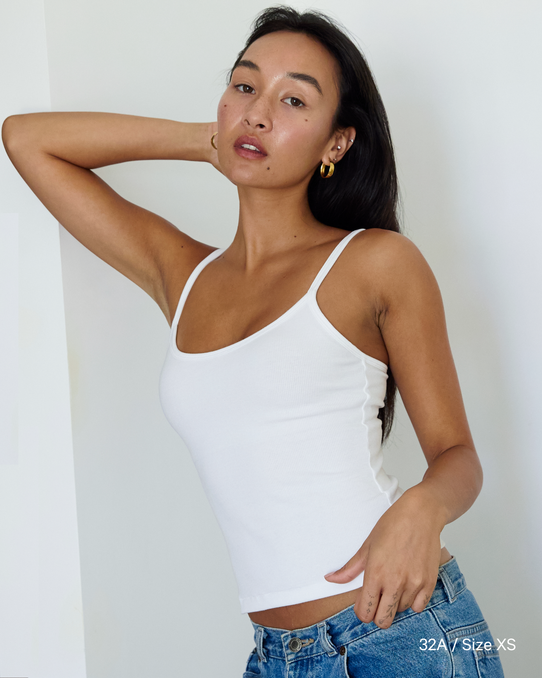 Ribbed Bra Top - White