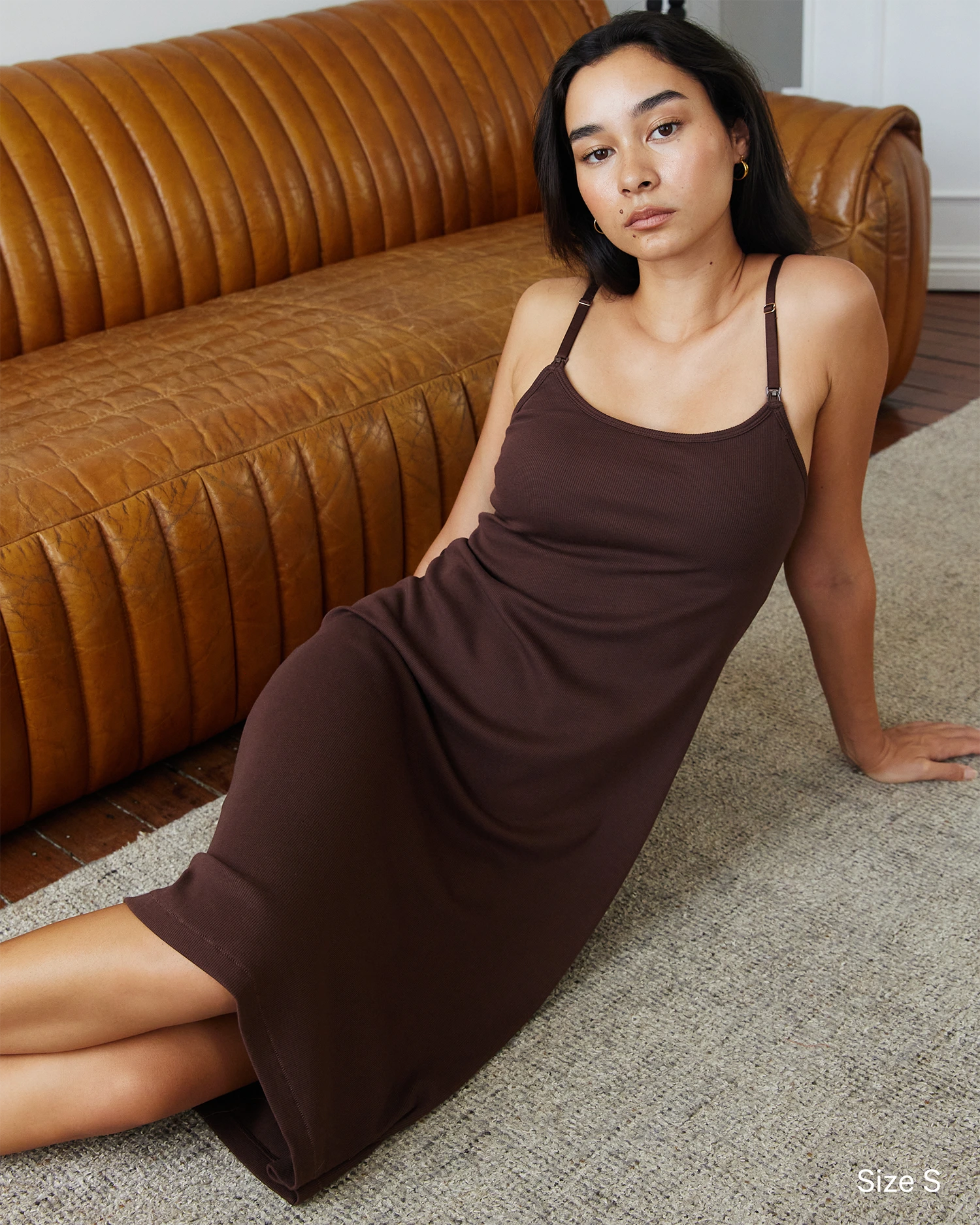 The Nursing Dress - Cocoa Brown