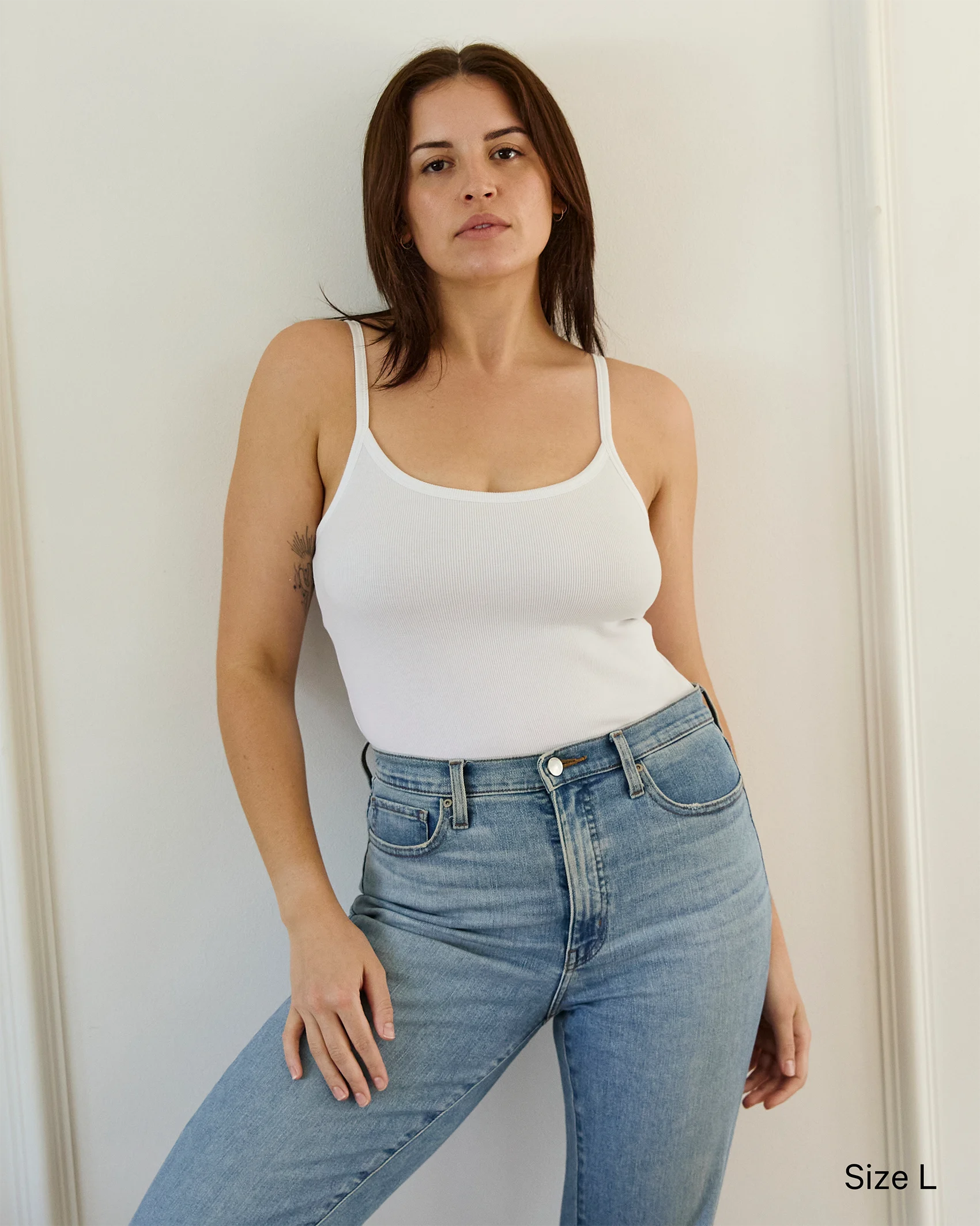 Ribbed Bra Top - White
