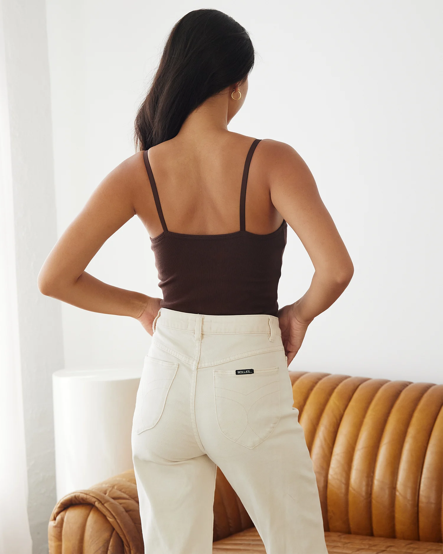 Soft Ribbed Nursing Tank - Cocoa Brown